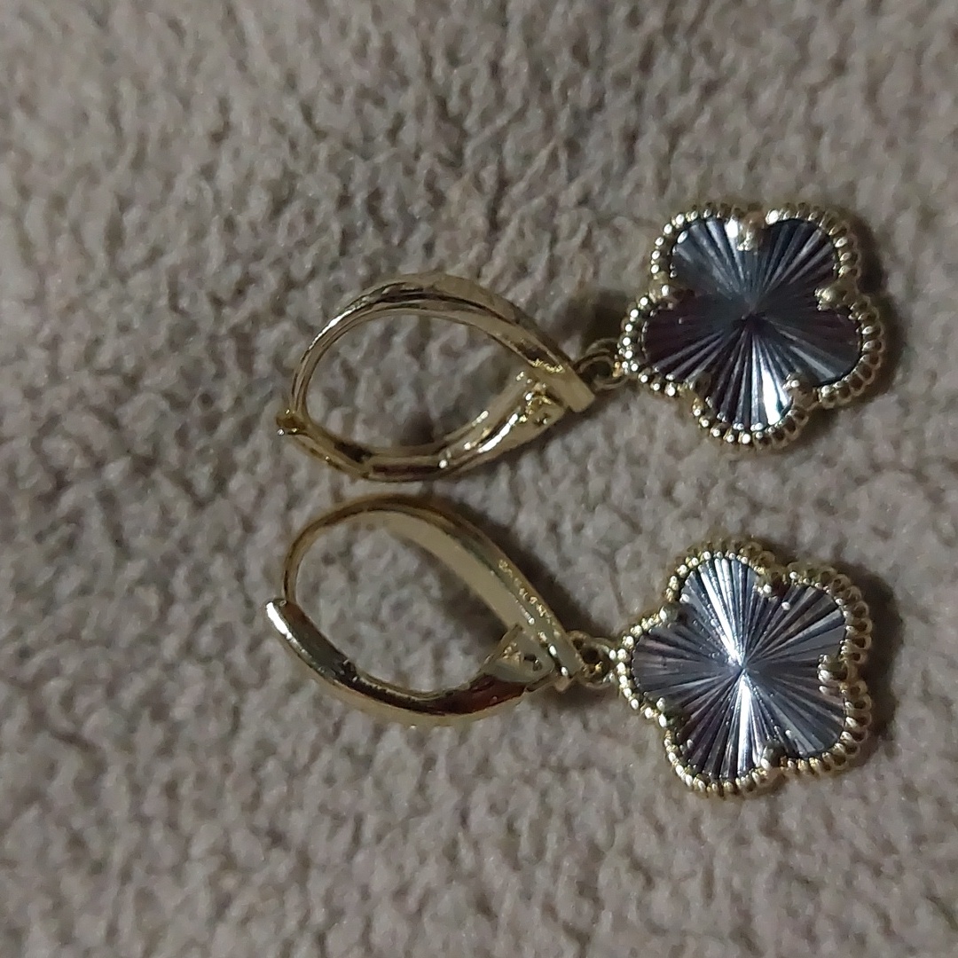 Flower Goldplated Drop Earrings